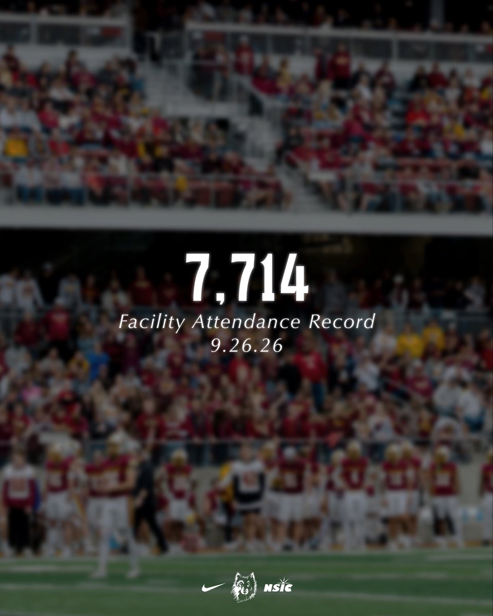NSUWolves_FB's tweet photo. FACILITY ATTENDANCE RECORD 🐺🏟️

Thank you, Wolves fans. https://t.co/KGiV9yyvUq