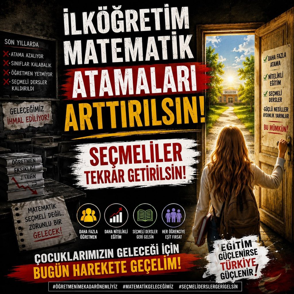 iremk0cer's tweet photo. @OgretmenBob Matematik eğitimini güçlendirmek için öğrencilerin matematikle daha fazla karşılaşabileceği seçmeli matematik uygulamalarının yaygınlaştırılması önemli bir adım olabilir. #ilkmat2500kontenjan @mebpgm @cftcblnt @Yusuf__Tekin https://t.co/Pst4HJjheb