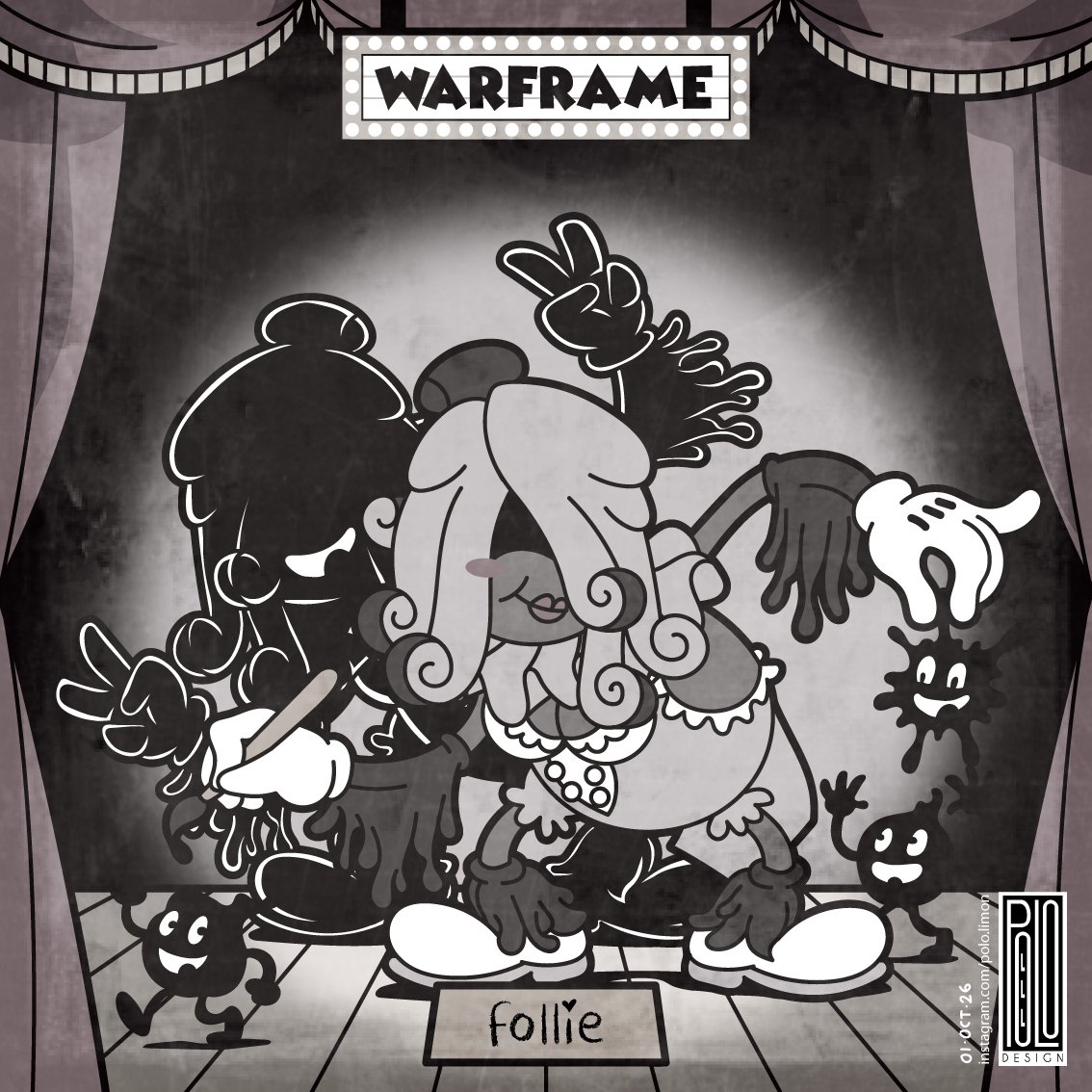 polo_limon_'s tweet photo. Tennotober 2026!
Day 1, Follie

Warframe, but make it a 1930s Fleischer cartoon.
Who would survive a boss fight in this era?

#warframe #rubberhose #tennotober #playwarframe #warframefanart https://t.co/21Y2ltpU3t
