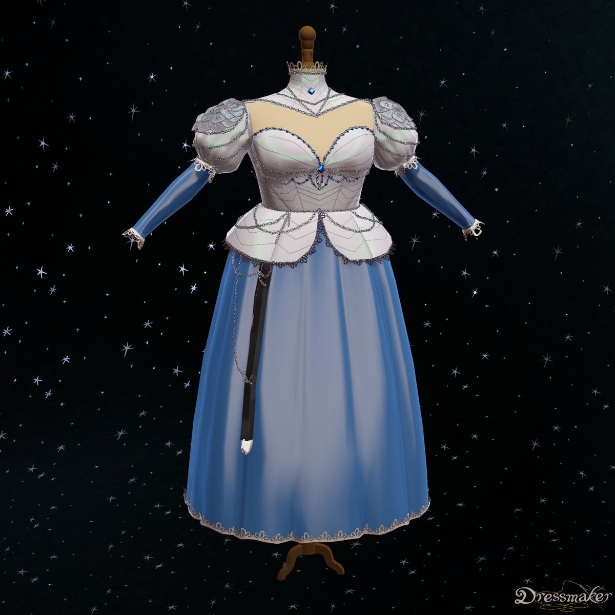 wnnabloreweaver's tweet photo. knight princess armored dress ✨💎⚔️🛡️✨ #dressmaker https://t.co/BGnv08qYft