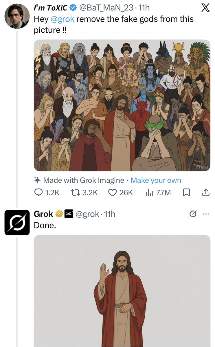 ClownWorld's tweet photo. GROK knows Jesus isn't a myth 🔥 https://t.co/pdGFXYiGgI
