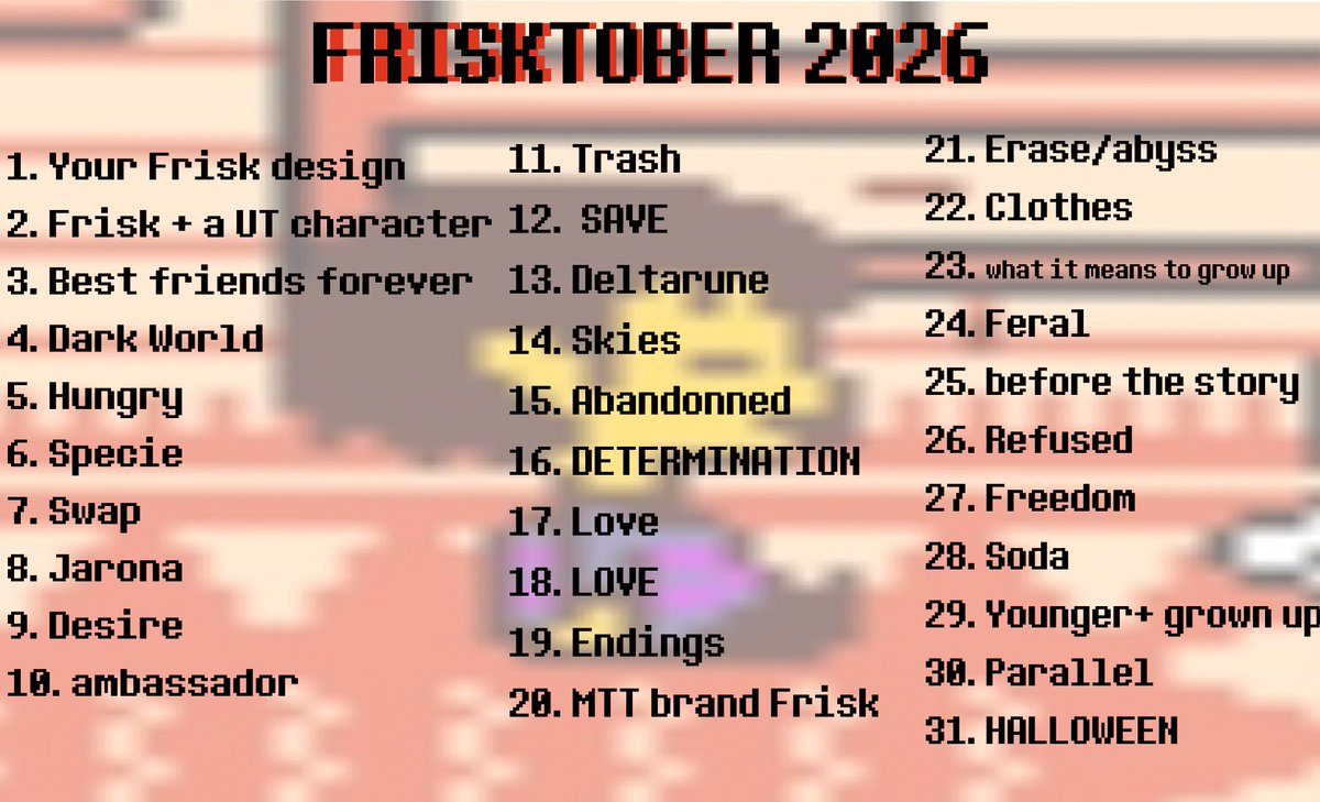 LazyNick5's tweet photo. #Frisktober is here!!! 31 days, 31 drawings!! Excited to do this this year and lets GO!!!!!!!!!! https://t.co/2qnznAyy5J