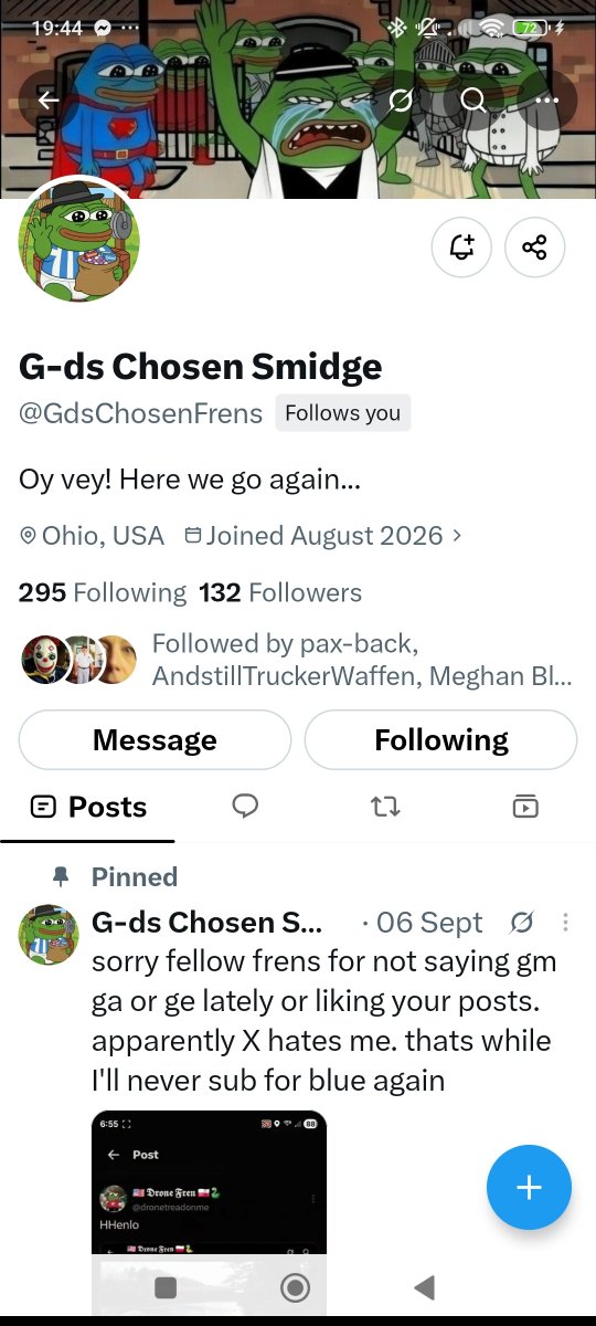 JustRaging01's tweet photo. Fren found! Respawn 🙋🤍👇

@GdsChosenFrens https://t.co/pxjkKudAa5