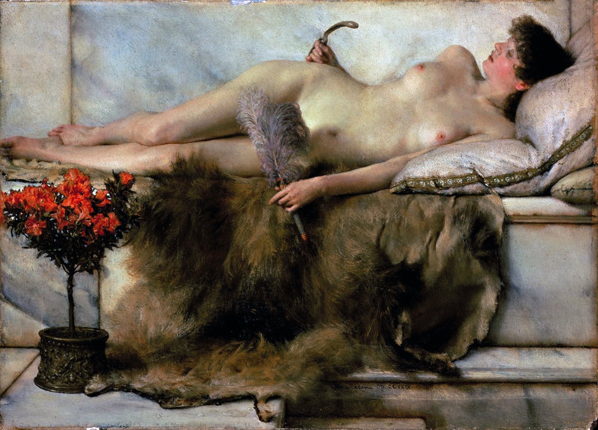 ServingArt's tweet photo. The Tepidarium, (1881) — by Sir Lawrence Alma-Tadema. https://t.co/qbITwt8Pw4