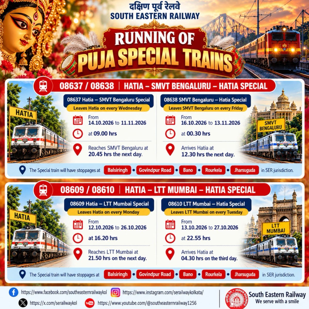 drmrnc's tweet photo. #IndianRailways #SER https://t.co/k8zEoiU544