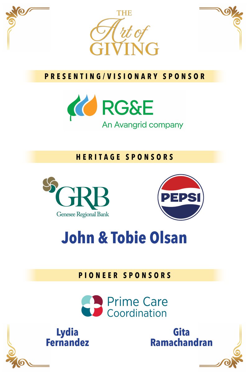 CommPlaceGR's tweet photo. Where does the time go?
The Art of Giving was AMAZING this year! What a night! 
Thank you to everyone who made this night so special!
We could not do it without you!
Presenting Sponsor
@RochesterGandE 
Heritage Sponsors
@GRBbank 
Pepsi Bottling Group
John &amp; Tobie Olsan https://t.co/FS1XfAwdB9