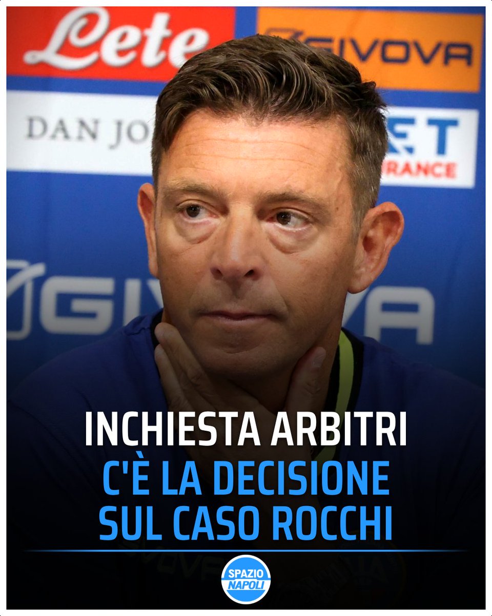 Spazio_Napoli's tweet photo. Si chiude in maniera probabilmente definitiva il caso Rocchi‼️

La procura federale, infatti, ha disposto l'archiviazione del procedimento che vede coinvolto l'ex numero uno dell'AIA 🛑

#FIGC #AIA #Arbitri https://t.co/DSEKR2oQLj