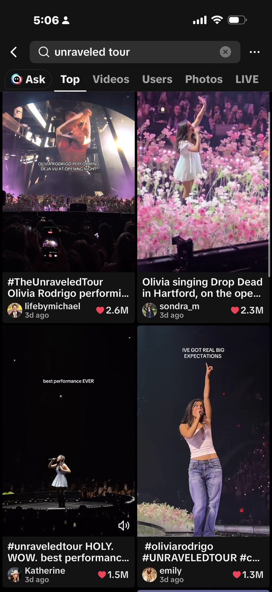 livcentra's tweet photo. Delusional #Swifties will look right at you and cry “Olivia’s tour is doing bad” when the entire general public is literally GAGGED abt it… https://t.co/YpSpgvGYap