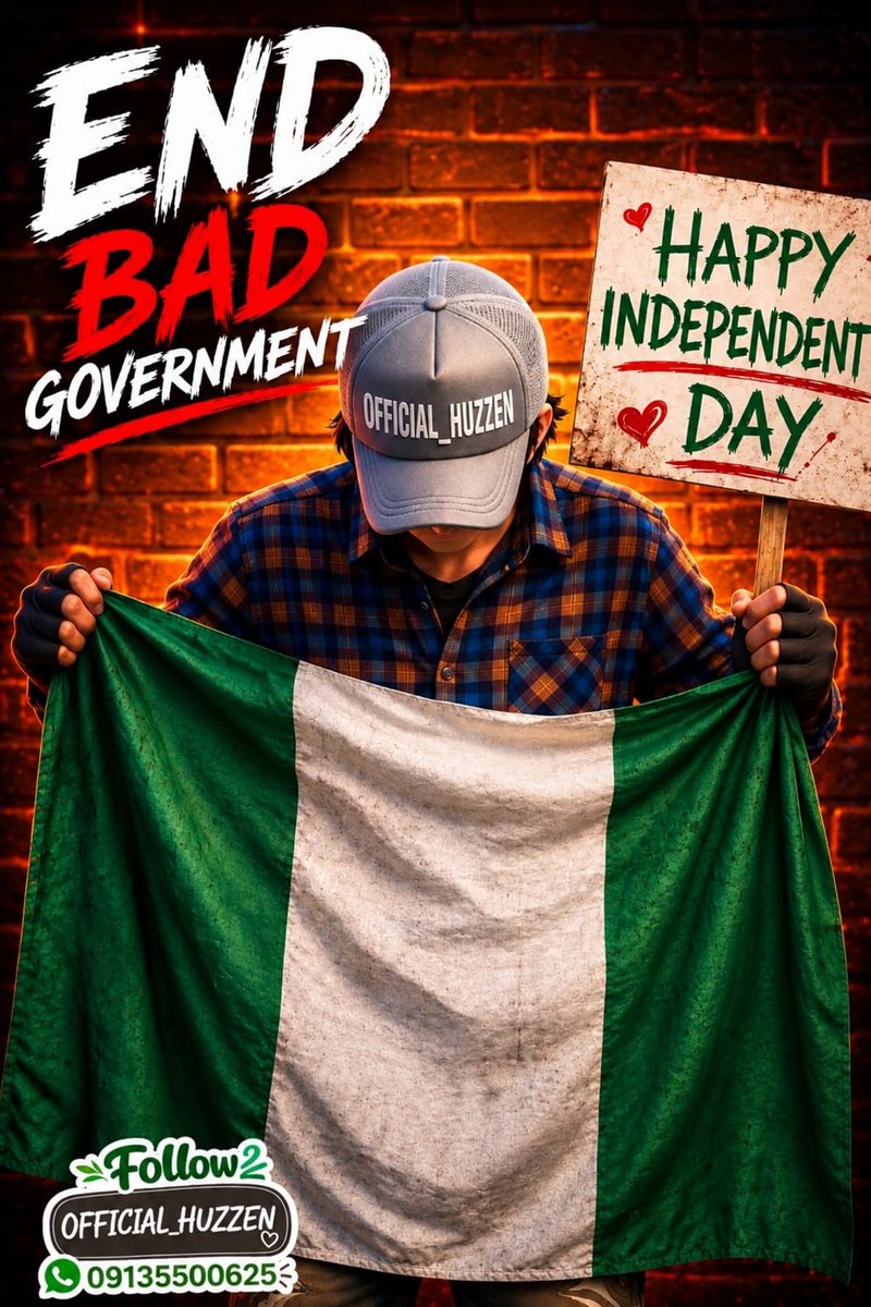 Official_huzzen's tweet photo. Happy independent keh, end bad government first 🤲🙏 

#viral @official_huzzen https://t.co/qzUYbH1doz
