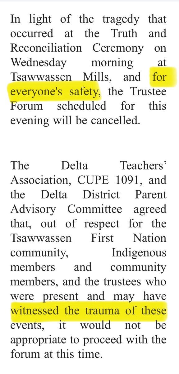JimMcMurtry01's tweet photo. CANCELLED!
Tonight’s All-Candidates Meeting (Delta) was cancelled because of “safety” concerns and “trauma” from me turning my back on the land acknowledgment at the previous meeting. https://t.co/9oZbb3GVFl