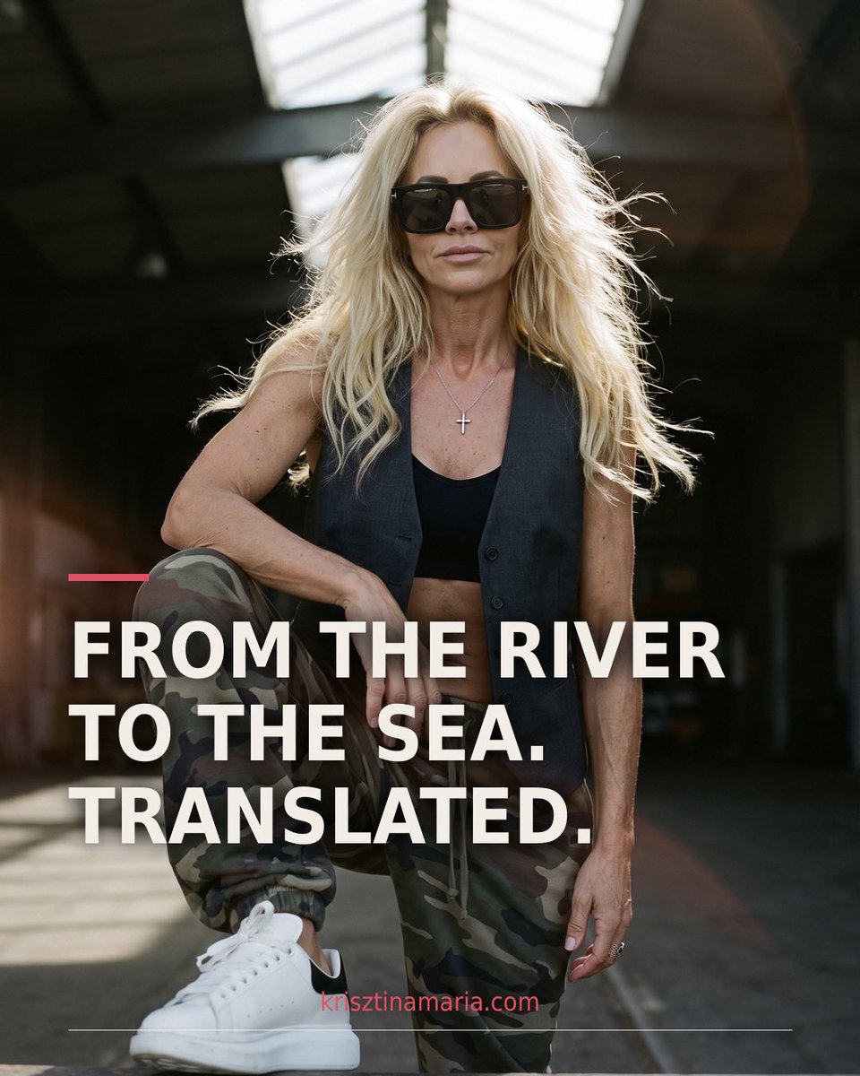 KrisztinaMaria's tweet photo. From the River to the Sea. Translated.

It's chanted on campuses and in the streets of Western cities as if it were a message of peace. Most of the people chanting it have never bothered to find out what it means.

The river is the Jordan. The sea is the Mediterranean. Between the two lies Israel. All of Israel. A Palestine from the river to the sea is a Palestine without Israel and without Israelis.

Take it from Hamas itself. In its 2017 political document, it rejects any alternative to the full liberation of Palestine "from the river to the sea." Translated from terrorist: Israel has to go. October 7 showed us what that looks like in practice.

I can understand the Islamists who hate Jews and Israel chanting it. They mean it. They've never hidden it.

But imagine how dumb you have to be as a Western citizen to buy into that premise. You live in a society with free speech, women's rights, pride parades and the rule of law. And then you march shoulder to shoulder with people who would imprison you, or worse, for exactly those things.

"Useful idiot" didn't come out of nowhere. It exists because that's exactly what you are.

Hamas thanks you for your service. The rest of us despise you.