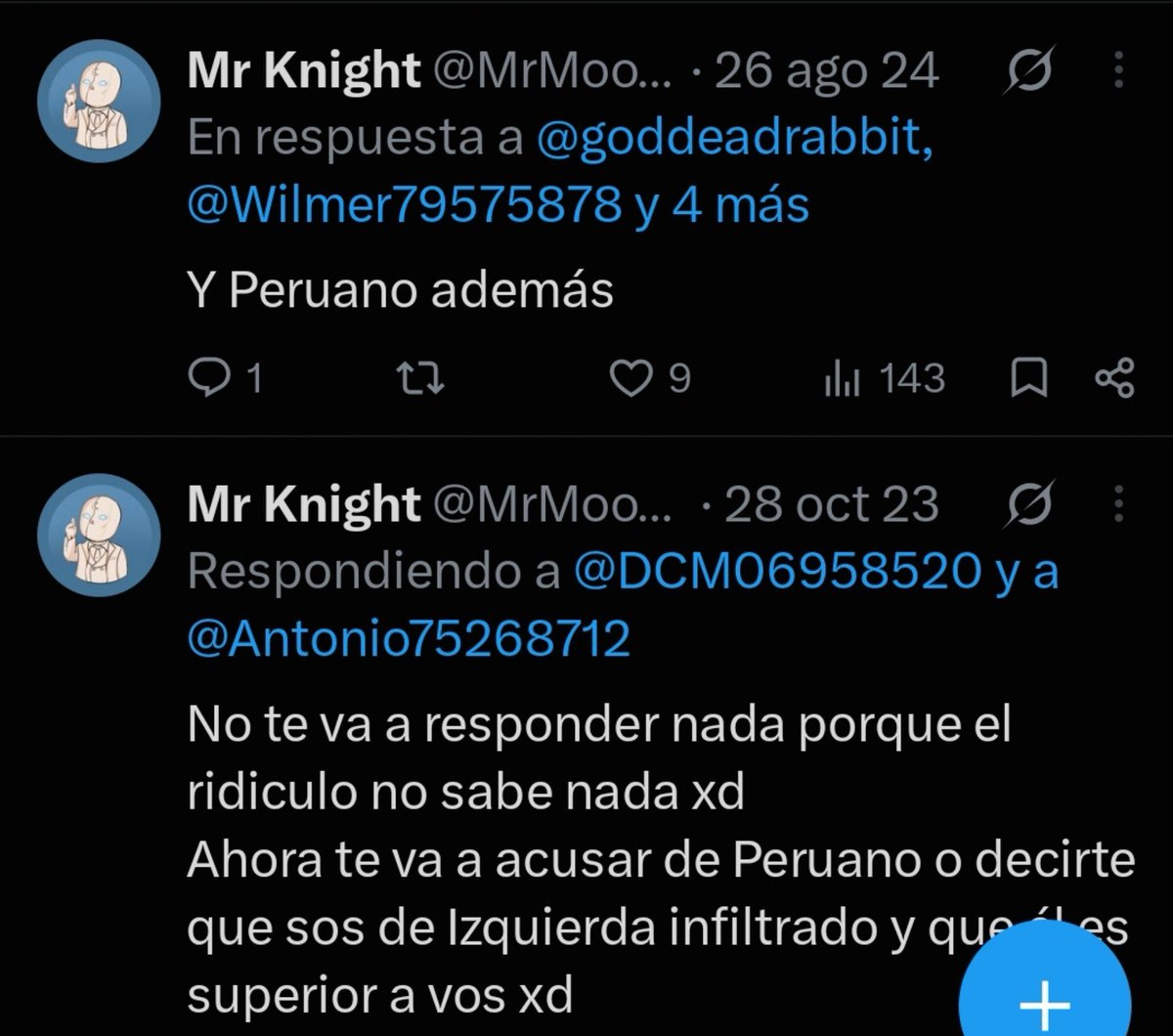 Asterion214's tweet photo. Miren se estan peleando dos xenofobos. https://t.co/C7Ja8xJ38u