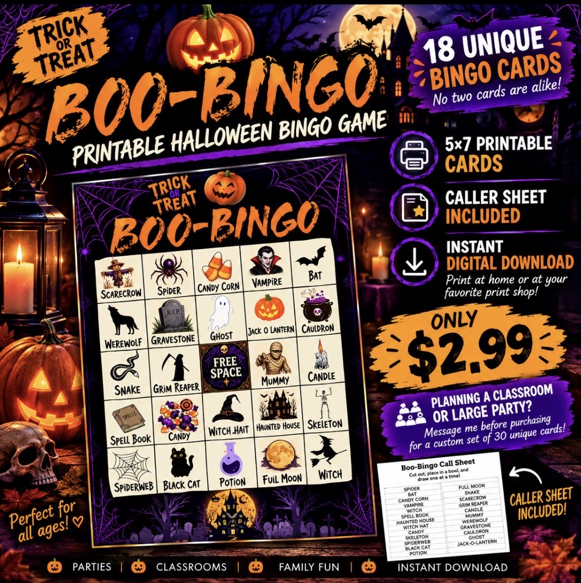 itskylesia's tweet photo. Having a Halloween party? Play bingo!!! 
I made Halloween bingo cards , so buy them! 

https://t.co/W9oGKnz0wz https://t.co/hDVmQ8Wx5k