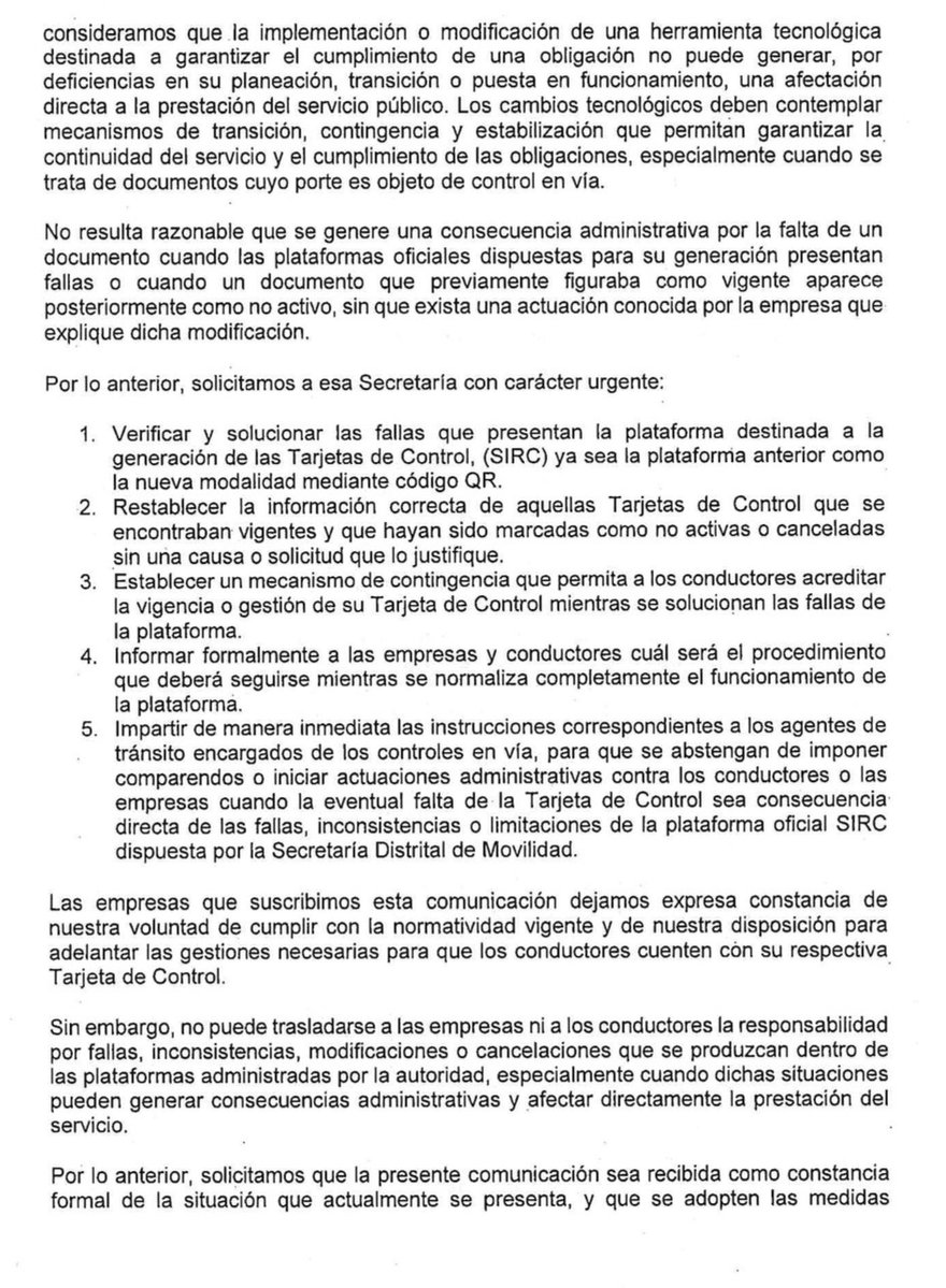 dianadiago's tweet photo. ¡La improvisación del  @SectorMovilidad  es enorme! 

Implementaron los códigos QR para las tarjetas de control y eliminaron las tarjetas, pero se les olvidó organizar la plataforma SIRC, que a esta alturas no está generando los nuevos tarjetones.

¿Y quién termina pagando los platos rotos? Conductores y empresas que sí están cumpliendo con su parte, y ahora los están multando.

Señores alcalde @CarlosFGalan  la ineficiencia de su secretaria @Maferoc es más que evidentes 

Los errores del sistema no pueden traducirse en sanciones para los taxistas!