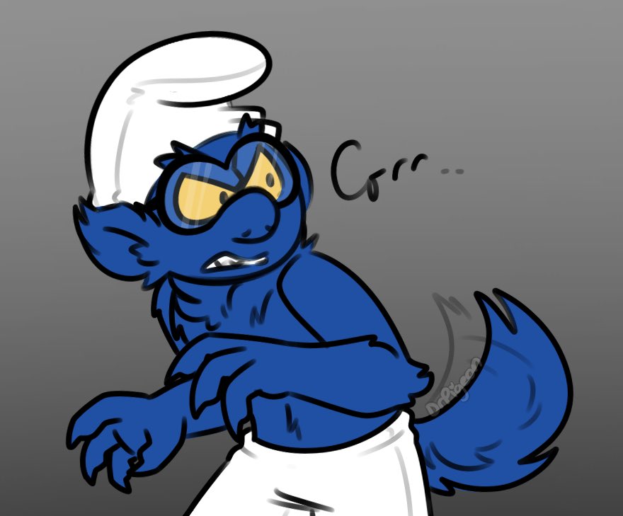 DrPigeon_'s tweet photo. Sneakily sliding my Smurfs art on main again 👀🤭
Weresmurf Brainy!! I love him too much, he’s so silly and cute and flufffyyy,, Brainy my beloveddd
#smurfs #thesmurfs #weresmurf #brainysmurf #werewolf https://t.co/0z1v2LKjZC