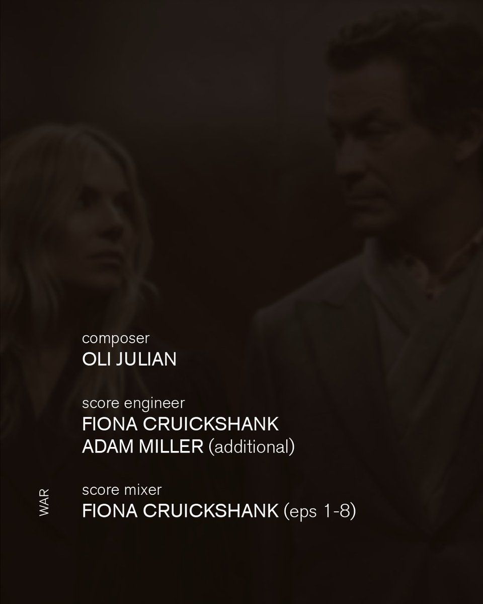 AIRstudios's tweet photo. A divorce that spirals. ⚖️ 

George Kay’s ‘WAR’ is a new high-stakes legal drama set within two of London’s most prestigious law firms.

Fiona Cruickshank recorded and mixed @olijulian’s score, with additional recording by Adam Miller @AdamatAIR.

#AIRstudios #AIRmanagement https://t.co/sCOt2xi2JW