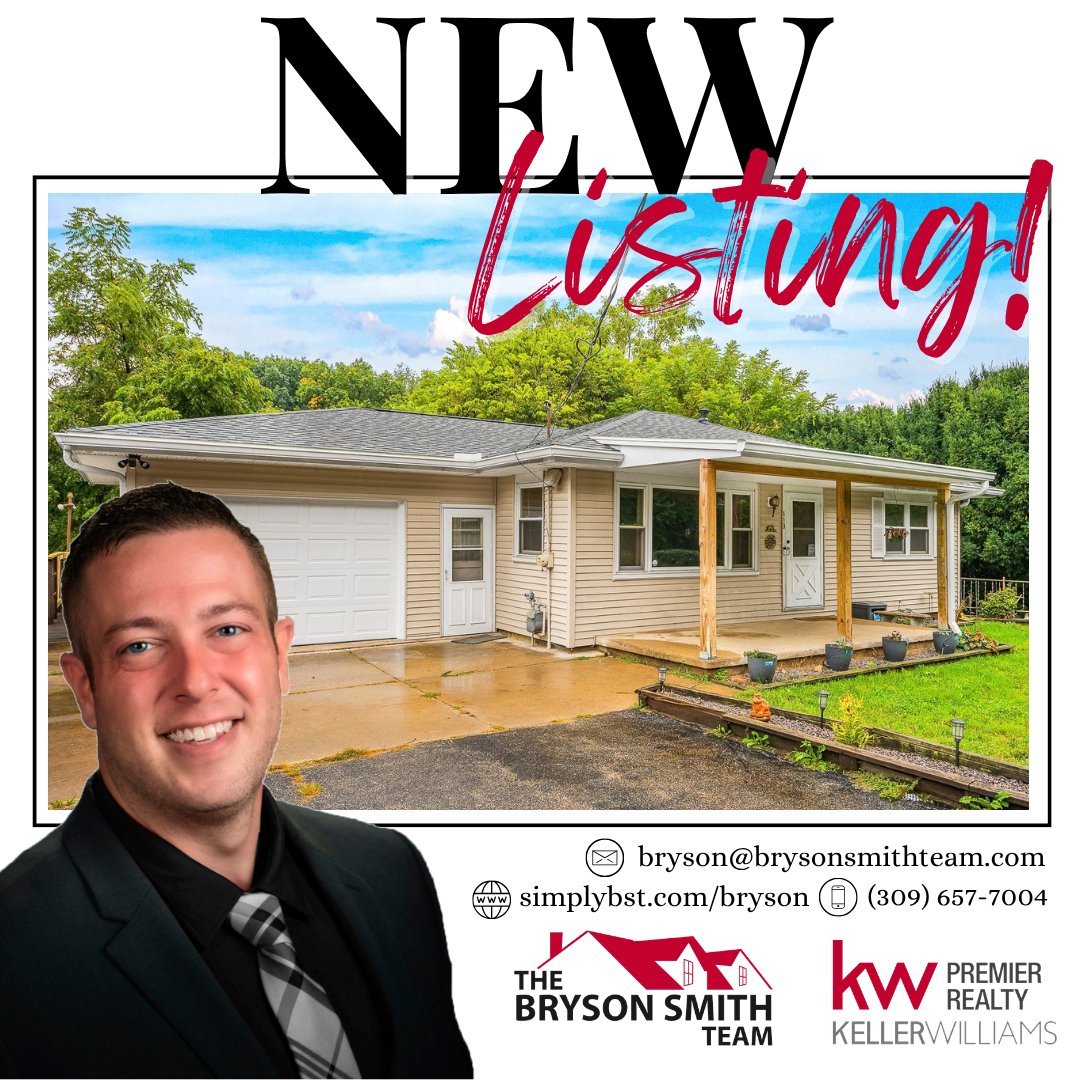 BrysonSmithTeam's tweet photo. 🛠️ BIG UPDATES. ✨ COMFORTABLE LIVING.
📍 410 Lang Avenue | Bartonville
🏡 4 Bedrooms | 2 Full Baths

✨ Extensive Improvements Throughout
🪵 New Hardwood Flooring in Living Room, Kitchen & Hallway
🎨 Fresh Paint Throughout
📏 New Baseboards Throughout the Home
🚿 Updated Main & Lower-Level Bathrooms
🖤 New Black Bathroom Hardware
💡 New Bathroom Light Fixtures
🌀 Ceiling Fans Less Than 1 Year Old
🧺 Fully Remodeled Laundry Room
🛠️ Full Basement with Additional Living Space
🚪 New Garage Door
🏠 Roof & Awning Completed in 2025
❄️ A/C Installed in 2019
🔥 Water Heater Approximately 1 Year Old
🌿 Upper Back Deck Approximately 2 Years Old
🛖 Brand-New Backyard Shed
🐕 20' x 15' Dog Run with 6' Fencing
🚗 Fresh White Rock Driveway
🌳 Generous .45-Acre Lot
🏫 Limestone Community High School District
All of the updates that really matter have been done at 410 Lang Avenue! 🏡✨ From new hardwood flooring and updated bathrooms to fresh paint, a remodeled laundry room, newer roof, deck, shed, driveway, and more, this Bartonville home brings together comfortable living space and a long list of improvements. Plus, enjoy nearly half an acre, a full basement, attached garage, and a dedicated dog run. 🐾
👀 See More:  https://t.co/szcQbftuFc

Presented By:

Bryson Smith, CEO & Designated Managing Broker®

📞 309-282-4918
📩 bryson@brysonsmithteam.com
🏡 The Bryson Smith Team - Keller Williams Premier Realty