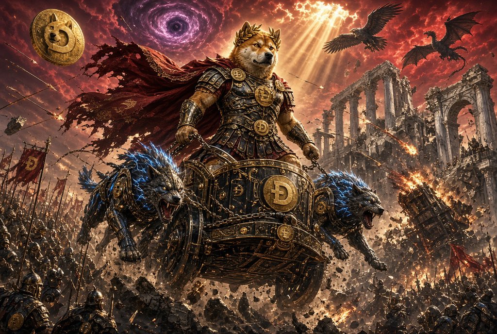 CTODOGEUS's tweet photo. Dogeus Maximus doesn’t negotiate. The chariot is already airborne, the wolves are already locked in, and the only exit is through the ruins.
#DogeMeme #Crypto #ETH https://t.co/8nU1KoNdZG