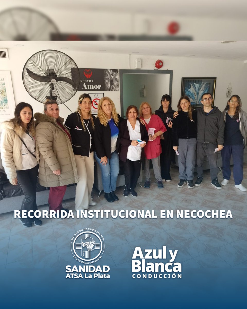 ATSALaPlata1's tweet photo. 📣 RECORRIDA INSTITUCIONAL EN NECOCHEA
En la jornada de ayer se llevó a cabo una visita a distintos establecimientos de dicha localidad bonaerense. https://t.co/8F4GUL4VpG