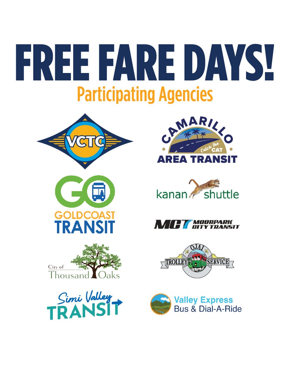 HVValleyExpress's tweet photo. 🌎🚌Ride FREE tomorrow for Clean Air Day!
Leave your car at home and ride public transportation FREE all day throughout Ventura County!
Ride to work, run errands, the gym. Hop on board and enjoy the ride while helping keep our air cleaner. 💚
#CleanAirDay #FreeFareDays https://t.co/5U2IzFxbIC
