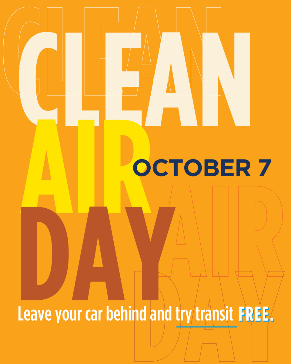 HVValleyExpress's tweet photo. 🌎🚌Ride FREE tomorrow for Clean Air Day!
Leave your car at home and ride public transportation FREE all day throughout Ventura County!
Ride to work, run errands, the gym. Hop on board and enjoy the ride while helping keep our air cleaner. 💚
#CleanAirDay #FreeFareDays https://t.co/5U2IzFxbIC