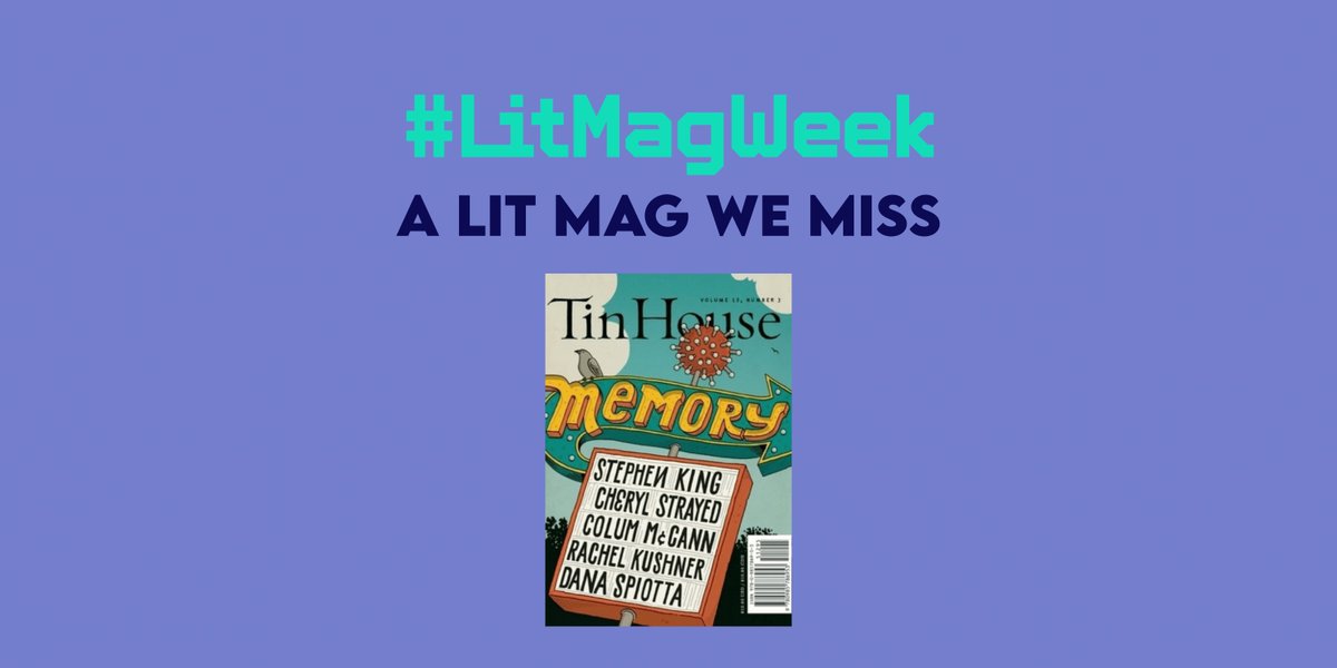adroitjournal's tweet photo. For the penultimate day of #LitMagWeek, we’re remembering Tin House, a gone but not forgotten quarterly we dearly miss. https://t.co/uAHp2NMfN6 https://t.co/yFHPQL14qi