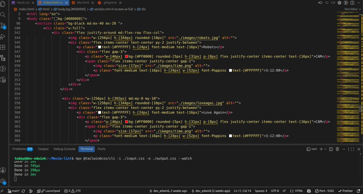 dev_edwin_'s tweet photo. Day 19/100 

Another ​day of crafting this movie/series streaming interface using HTML and Tailwindcss!

Styling coming together nicely. Progress over perfection! https://t.co/KWm10EZEcL