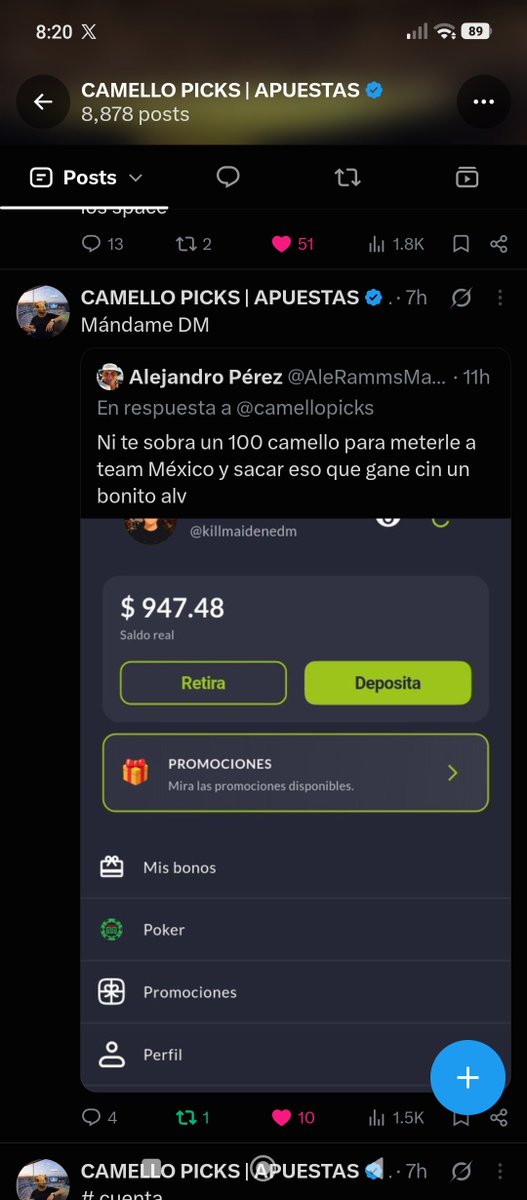 AleRammsMaiden's tweet photo. @camellopicks Yo compa @camello, ahorita los hago 1000 varos con el fut 🍀🙏 https://t.co/JJFUpC2dy7