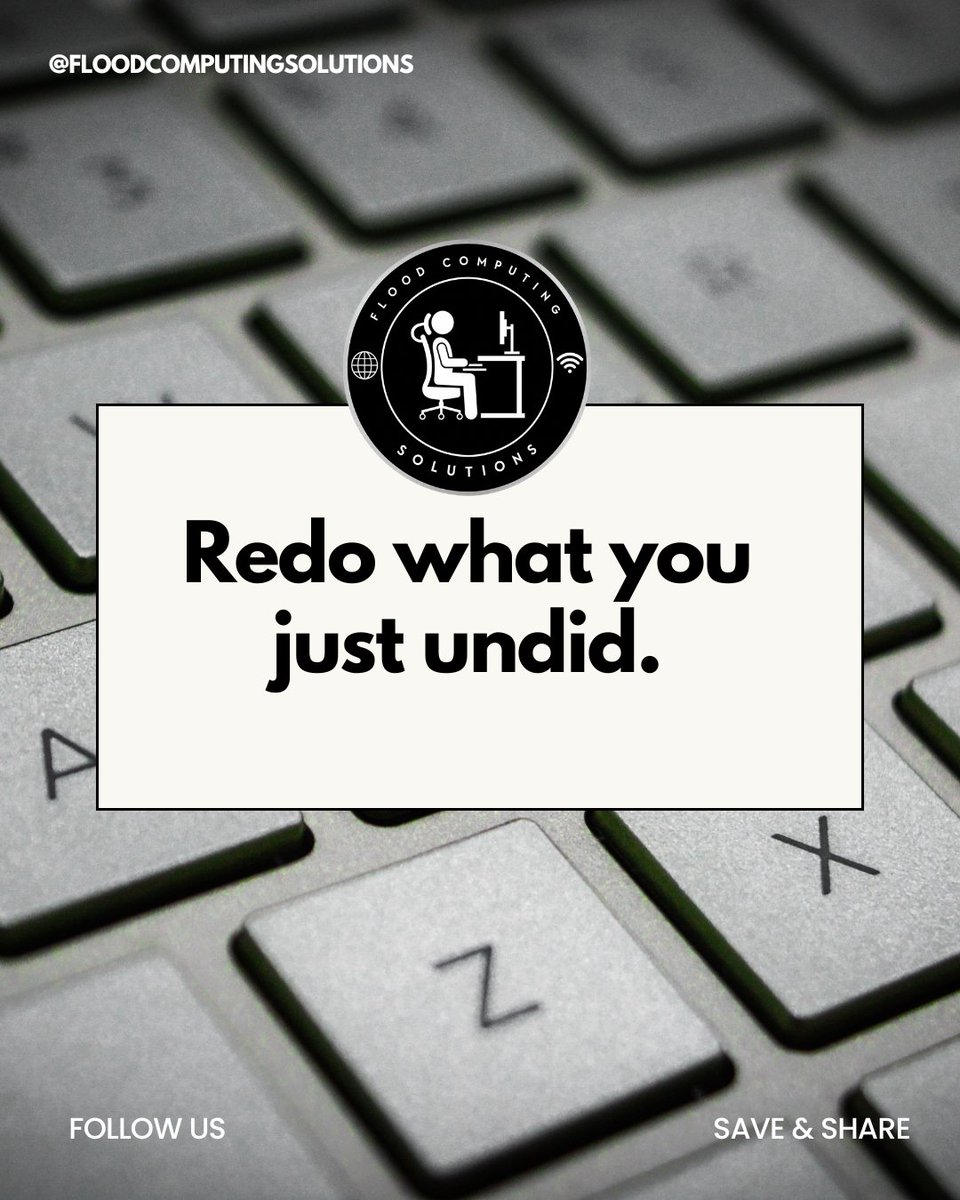 FloodComputing's tweet photo. Undid too much? Ctrl + Y often redoes the last action on Windows. On many Mac applications, use Command + Shift + Z.
 
#KeyboardShortcuts #OfficeTips #OrangeCountyBusiness #SmallBusinessProductivity #ComputerTips https://t.co/9ZCiJHyNtJ