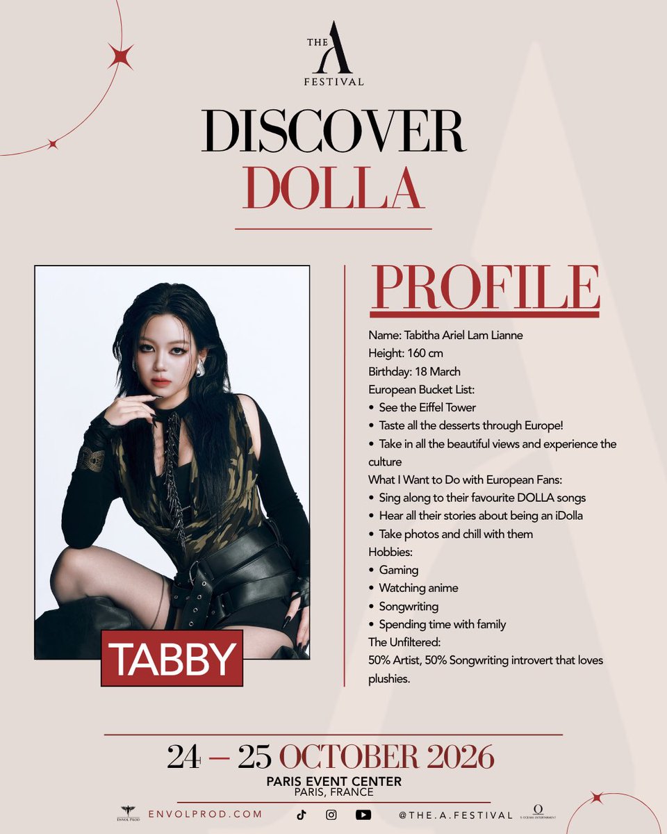 TheAFest's tweet photo. Sabronzo. Angel. Tabby. ❤️‍🔥

Meet #DOLLA — and if you haven't heard their latest track “Ugly” yet, now is the time. 🔥

Next stop: Paris. 🇫🇷

📍 THE A FESTIVAL
24–25 October 2026

Live it live. https://t.co/o13rEMjzQq
