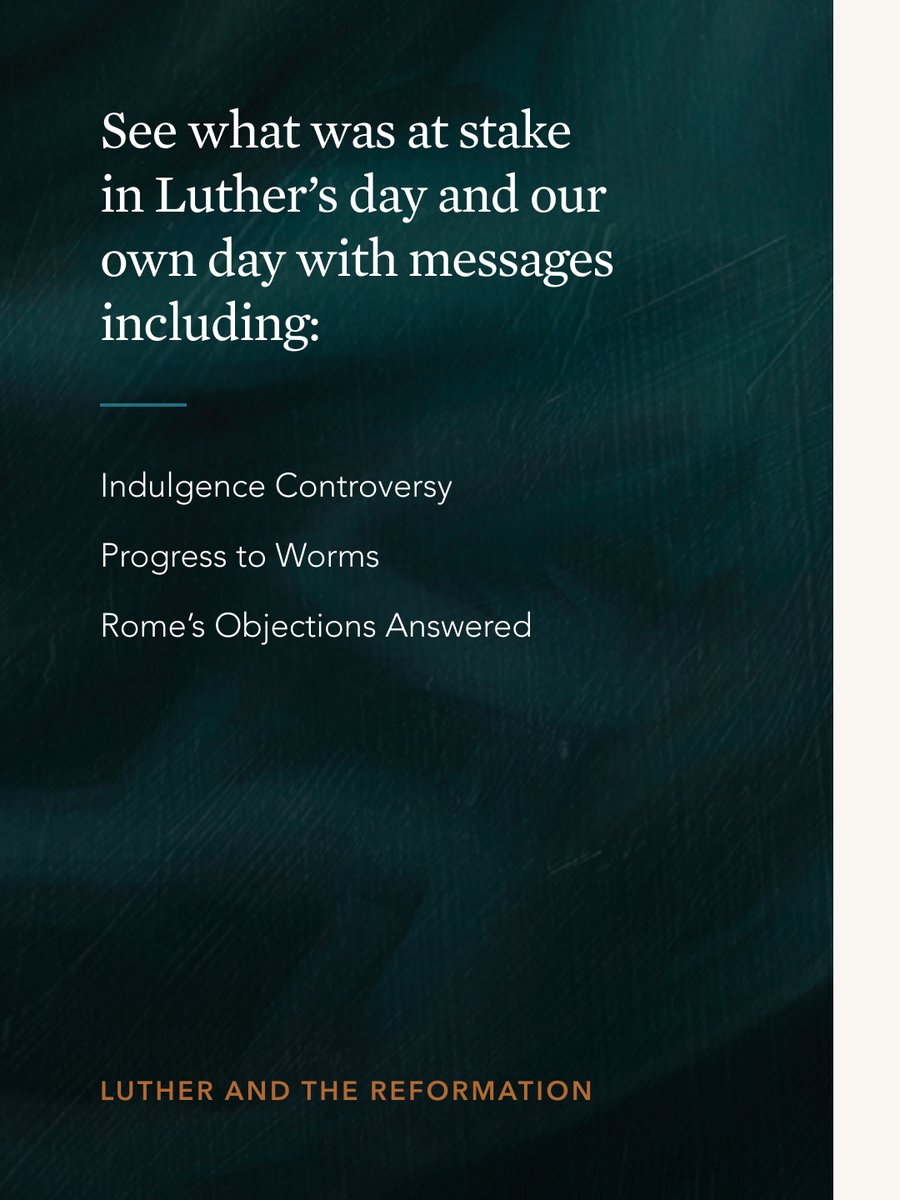 Ligonier's tweet photo. This is our top-recommended teaching series for Reformation Month. 

@RCSproul pulls us into the life of Martin Luther to experience his rediscovery of the gospel revealed in God’s Word. 

Stream Luther and the Reformation for free. 
https://t.co/5cij6mhT5A https://t.co/vnzcdoyZ0g