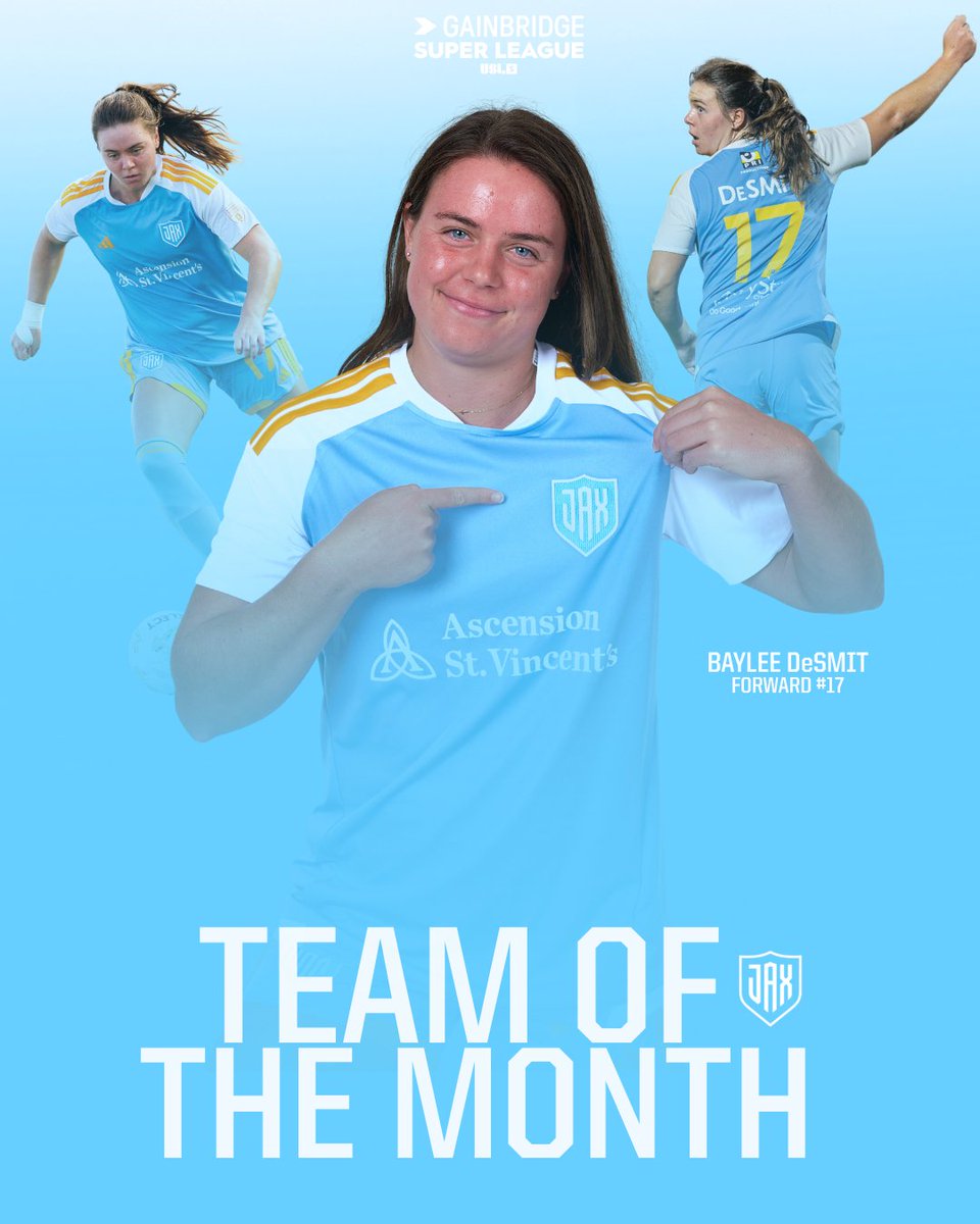 sporting_jax's tweet photo. BAYLEE FANPAGE?? I THINK SO 🙌

Huge congratulations to Baylee DeSmit for making @GainbridgeSL Team Of The Month AGAIN 👏

Our star keeps on shining ⭐️

#ProSoccerProJAX https://t.co/Pn8CXgywcx