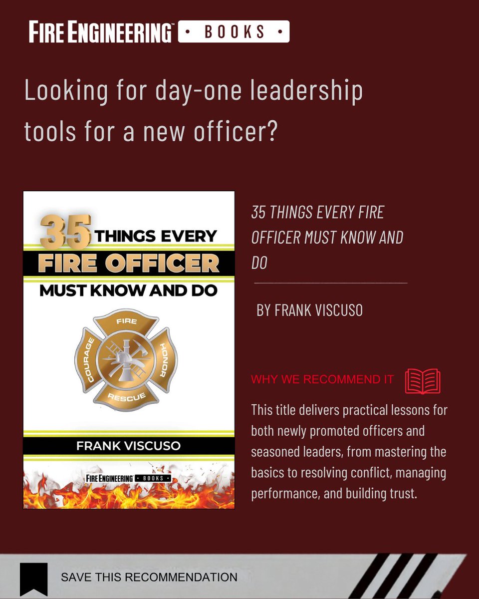 FireBooks's tweet photo. We've rounded up a few Fire Engineering Books recommendations covering a range of topics important to today's fire service professionals.  

➡️ Swipe through. 📚 Find a book that fits your goals. 📌 Save this post for later.

Start browsing https://t.co/SxdJCbAzWH https://t.co/DpNmngGyxq