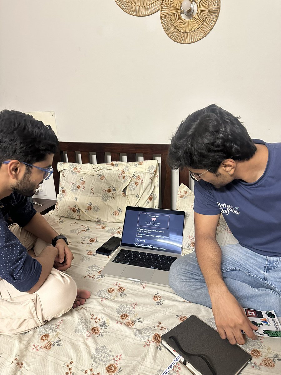 shxntanu's tweet photo. Final day in BLR and me and the bois are vibing to Claude’s Plan https://t.co/spO1spAJVO
