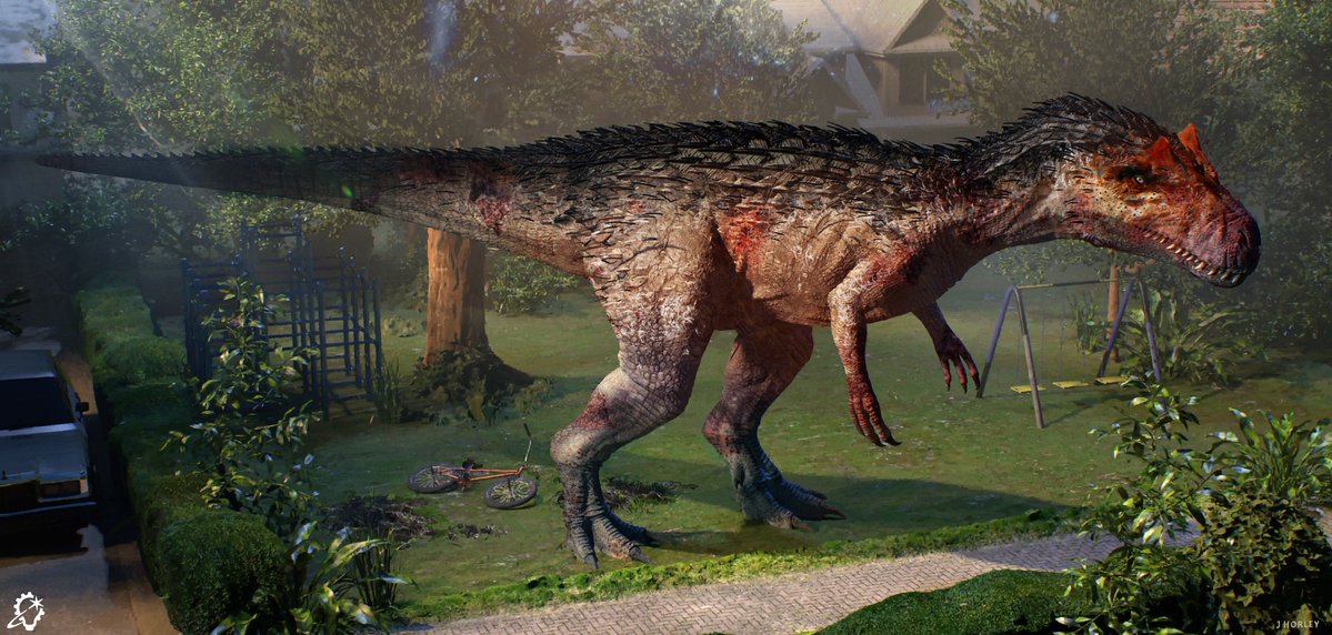 ILMVFX's tweet photo. “Sometimes when we see dinosaurs represented on screen they can look a bit too perfect and groomed,” explains ILM supervising art director Jason Horley about The End of Oak Street, “so it was nice this time to be able to try varying levels of grime and dirt just as you would see on any wild animal.” Horley and his colleagues from our London, San Francisco, and Vancouver studios discuss their concept art from Oak Street in our latest article on https://t.co/MuIAmBPltJ.

Read here: https://t.co/lr5YnBd8Ns