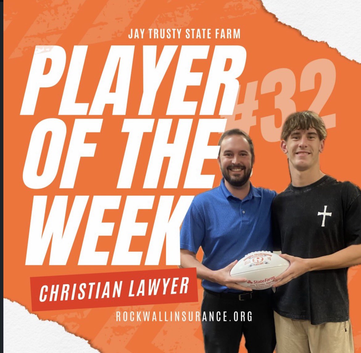 cjlawyer2027's tweet photo. Extremely blessed to receive Special Teams, Defensive, and State Farm Player of the week vs North Forney!!!
Finished the week off with
8-tkls
2- PBU’s
1- FF
1- 9 yard pass
#AGTG #SWARM #JFND #NTNP
@rockwalljfndfb @CoachBrooks22 @CoachSoderquist @KoachV @coachbyoung @coachfrantz https://t.co/hNJsF0epYT