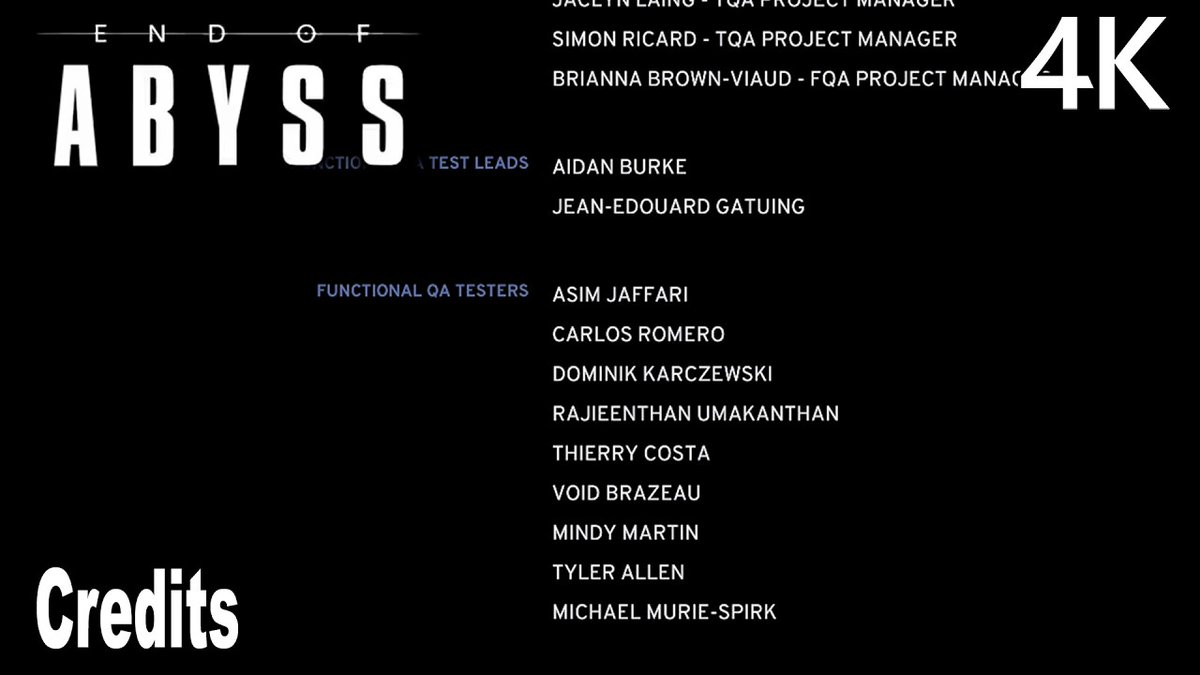 GamersPrey's tweet photo. 🎮 Just Uploaded: End of Abyss Credits 4K
Watch here ➜ https://t.co/AaGMFUzKjU #gaming  [12:01] https://t.co/toEchj51hT