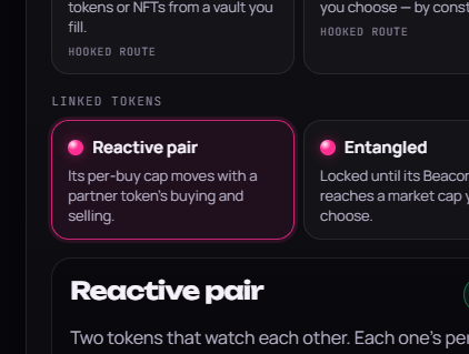 LNDsolana's tweet photo. Launching this with "Reactive" pair mode that makes both coins move the same https://t.co/hHshDh53ZG