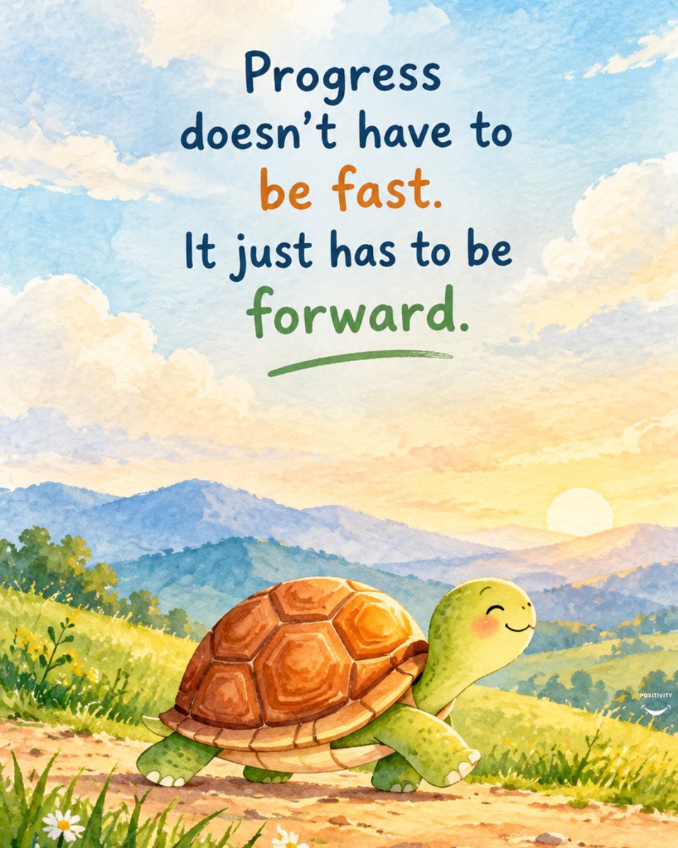 PositivitySaid's tweet photo. Keep going, even slowly.

You don’t need to see huge changes right away. If you’re still taking little steps forward, you’re doing better than you think. https://t.co/Oaq79jgrEa