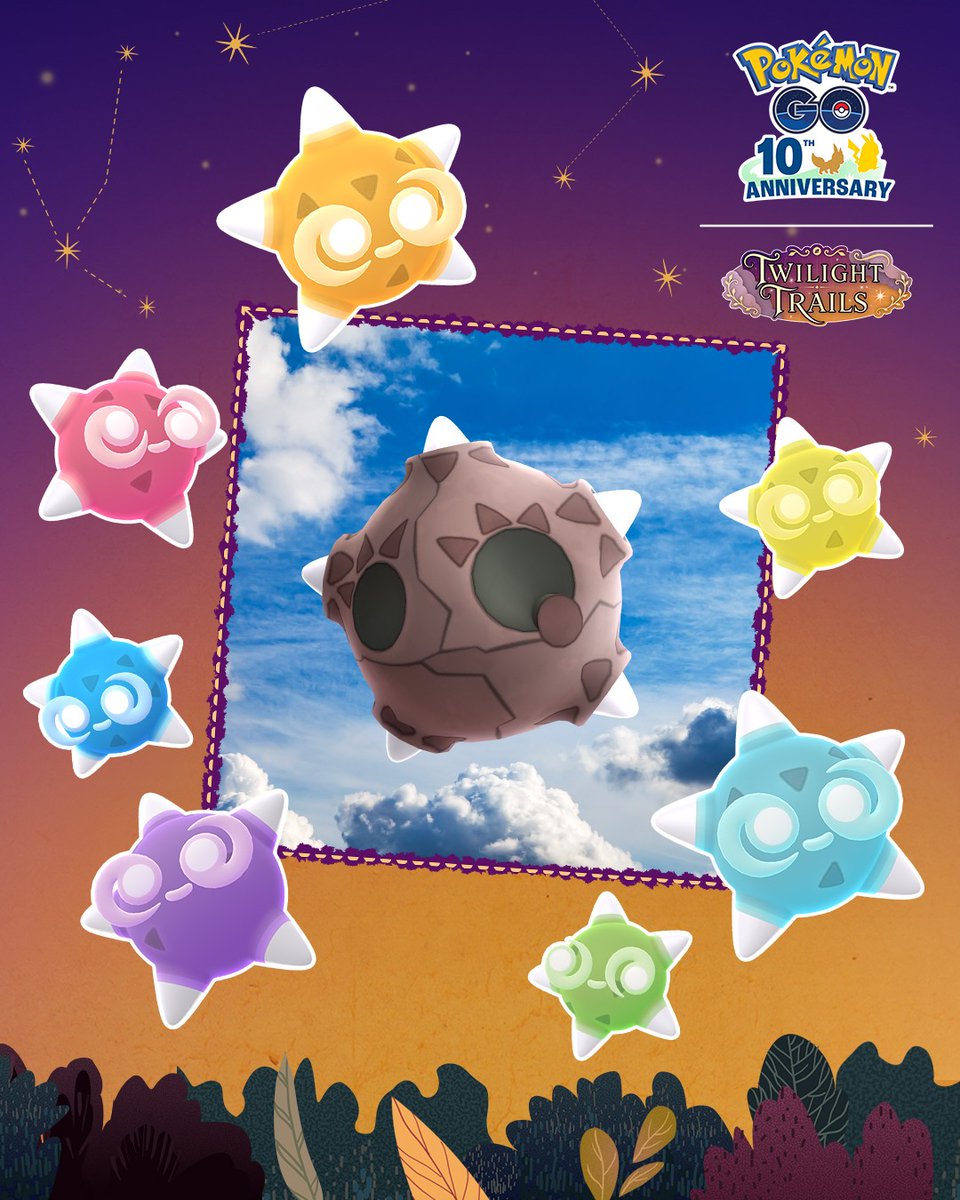 PokemonGOptBR's tweet photo. Treinadoras e Treinadores, explorem à luz das estrelas e tenham a chance de encontrar Minior no #PokemonGO! 

🗓️🌠 Minior estreará na natureza com diferentes cores de núcleo durante certas chuvas de meteoros ao longo do ano.

👉 https://t.co/d4yt6O5iih https://t.co/9hI50LOm9Q