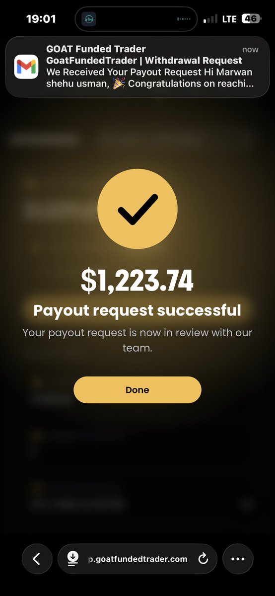 Marwan_fx01's tweet photo. I just hit the withdrawal button and requested for a payout w/@GoatFunded 

Let’s see how long it will take for them to process it https://t.co/QwZQYzAzRJ