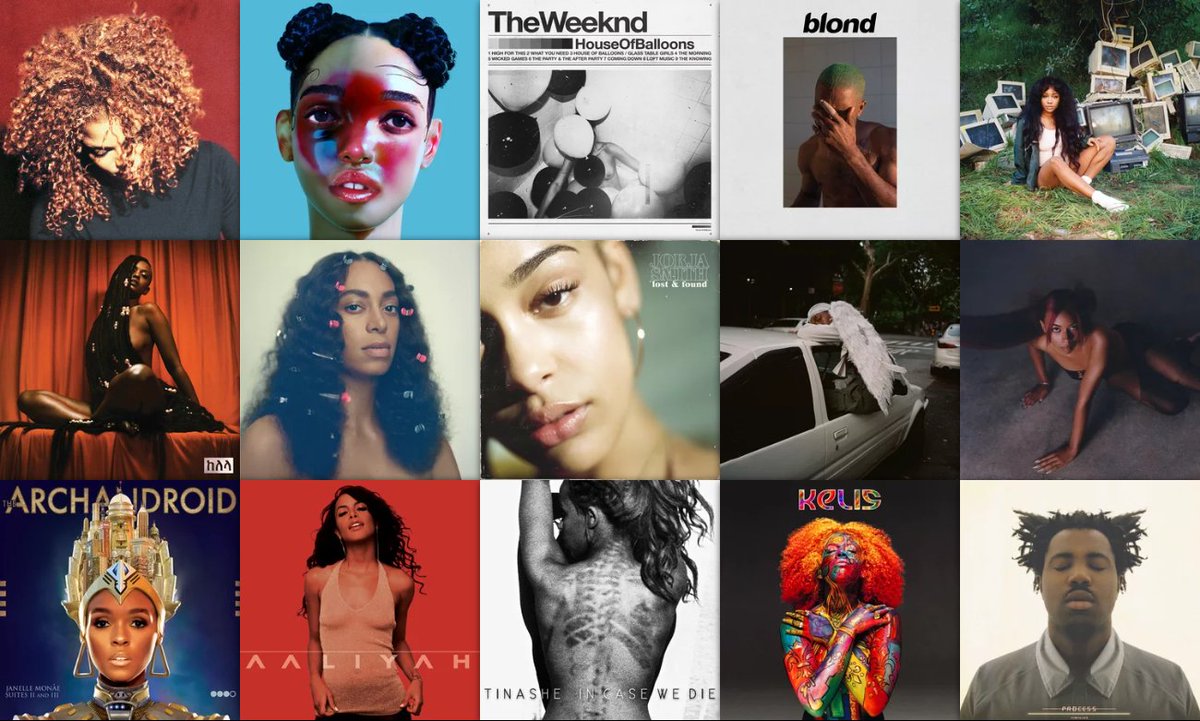 nostalgic__pop's tweet photo. the essentials of alternative R&amp;B https://t.co/coHKyqZEV8