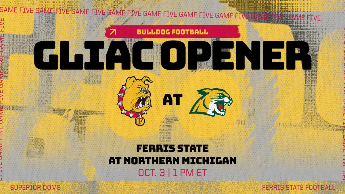 FerrisFootball's tweet photo. PREVIEW! #1 Ferris State opens GLIAC play on the road at Northern Michigan this Saturday! https://t.co/ziZBKi5UqI https://t.co/zYOHRHTQ9z