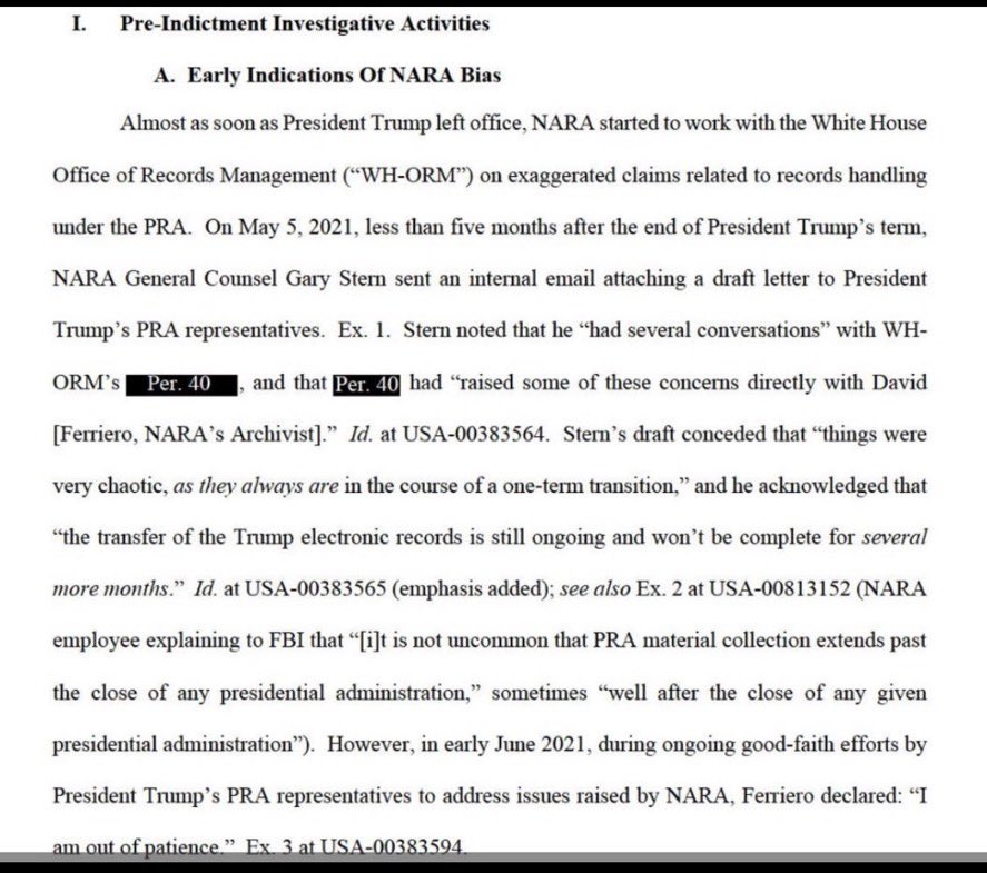 Real_RobN's tweet photo. Do you want COLLUSION?

RE: un-redacted documents released by Judge Aileen Cannon,

CONFIRMS BEYOND THE SHADOW OF A DOUBT a criminal conspiracy to frame Donald J. Trump, 

- the Biden White House, NARA, the FBI, and the DOJ were all colluding in May of 2021 just months after the 2020 election to manufacture a criminal hoax against Trump, long before he was ever investigated, arrested and indicted.

Additionally Bennie Thompson and Mr. Elizabeth Lynn Cheney also took part in the conspiracy and gave J6 evidence to the Special Prostitute Jack Smith and Fani ‘bang bang’ Willis, 

In other words, Special Prostitute Jack Smith who argued against the release of the documents, [claiming the intelligence community were actually ‘victims’], he was involved yet in a criminal conspiracy #2 

Not only did Jack Smith tampered and planted evidence in Trump Mar-a-Lago raid and lied to the court, he was prepared to kill Trump and anyone who supported him. 

Here is the use of deadly force instructions attached to the FBI's operational instructions.

Head of Washington FBI field office executed by Steven D'Antuono.

The raid authorized by Merrick Garland at the behest of Barack Obama. 

📝any questions?