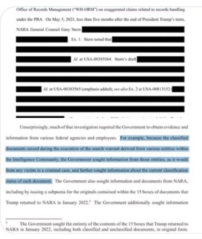 Real_RobN's tweet photo. Do you want COLLUSION?

RE: un-redacted documents released by Judge Aileen Cannon,

CONFIRMS BEYOND THE SHADOW OF A DOUBT a criminal conspiracy to frame Donald J. Trump, 

- the Biden White House, NARA, the FBI, and the DOJ were all colluding in May of 2021 just months after the 2020 election to manufacture a criminal hoax against Trump, long before he was ever investigated, arrested and indicted.

Additionally Bennie Thompson and Mr. Elizabeth Lynn Cheney also took part in the conspiracy and gave J6 evidence to the Special Prostitute Jack Smith and Fani ‘bang bang’ Willis, 

In other words, Special Prostitute Jack Smith who argued against the release of the documents, [claiming the intelligence community were actually ‘victims’], he was involved yet in a criminal conspiracy #2 

Not only did Jack Smith tampered and planted evidence in Trump Mar-a-Lago raid and lied to the court, he was prepared to kill Trump and anyone who supported him. 

Here is the use of deadly force instructions attached to the FBI's operational instructions.

Head of Washington FBI field office executed by Steven D'Antuono.

The raid authorized by Merrick Garland at the behest of Barack Obama. 

📝any questions?