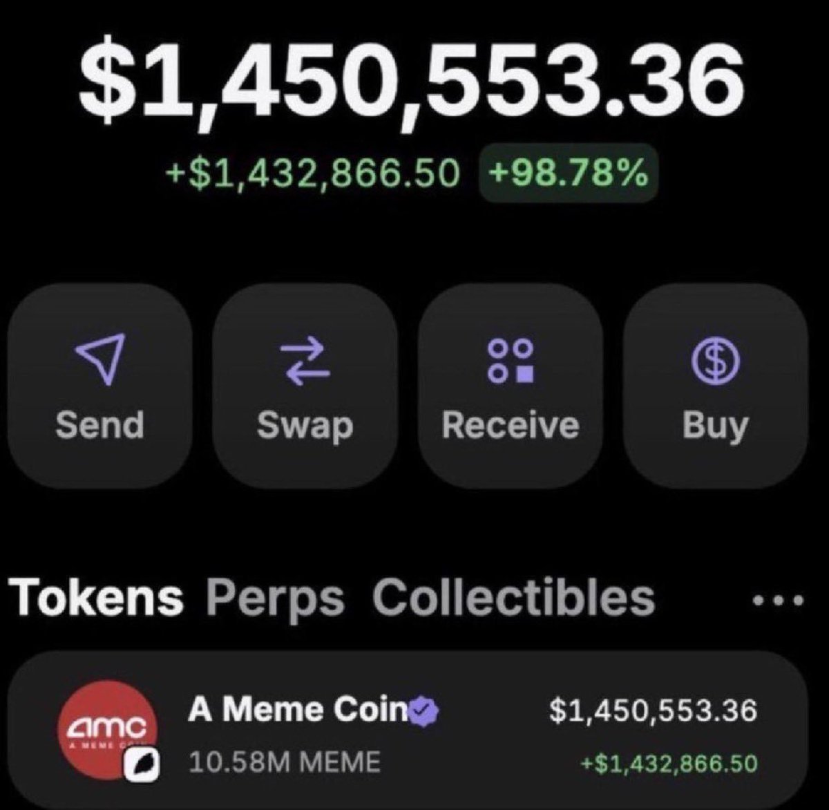 Aiwithpoonam's tweet photo. This $MEME turned me into a memecoin millionaire!

To celebrate, three lucky people who interact with this tweet will recieve ~ 100,000 $MEME. 

Picking winners in 24 hours! https://t.co/nM9TMbeN3Z