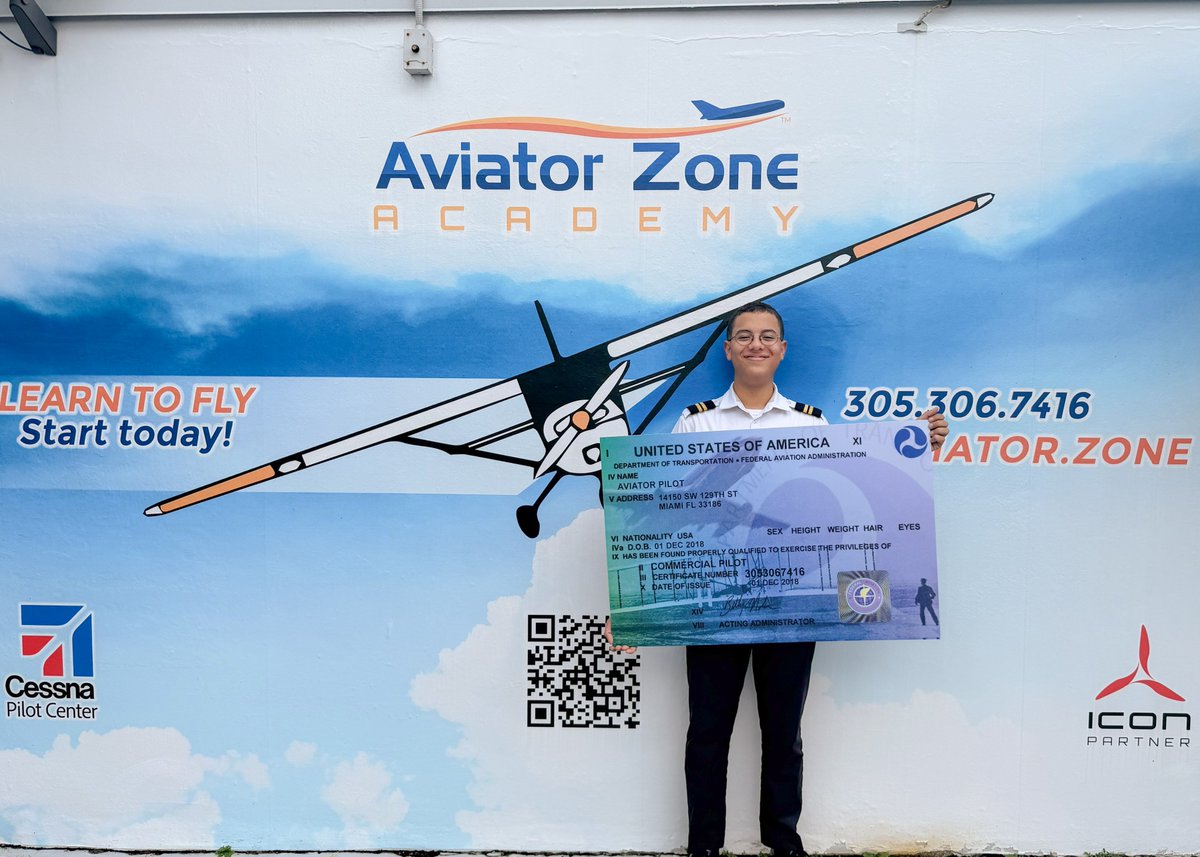 AviatorZone's tweet photo. Earning a COMMERCIAL PILOT certificate represents a significant step forward in any pilot’s development, and Javier Lora Sanchez has reached that accomplishment through dedication, preparation, and consistent effort.

#CommercialPilot #CPL #OrangeTail #Aviator #Education https://t.co/yS7PN2FRuv