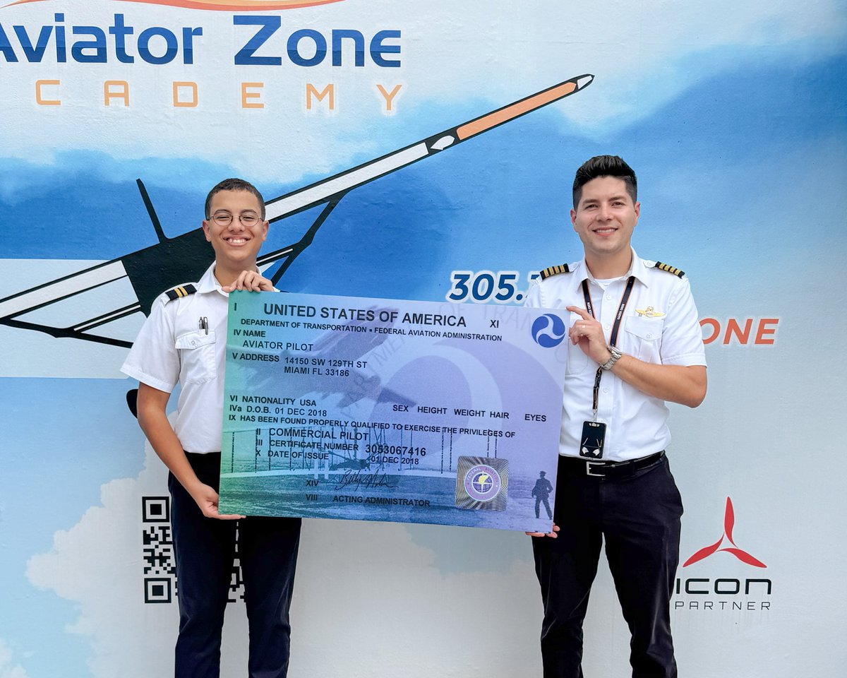 AviatorZone's tweet photo. Earning a COMMERCIAL PILOT certificate represents a significant step forward in any pilot’s development, and Javier Lora Sanchez has reached that accomplishment through dedication, preparation, and consistent effort.

#CommercialPilot #CPL #OrangeTail #Aviator #Education https://t.co/yS7PN2FRuv