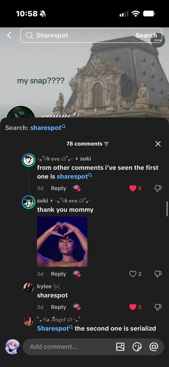 imromeohazel's tweet photo. woke up to a random person posting my app is their tiktok video 

a trend that says “my snap??” showcasing other alternatives 

and they included mine. 

i woke up 500+ users (another one of my friends had a video do 34.6k so that helped too) 

but this video has easily been my biggest accomplishment yet

im beyond happy that my app is being enjoyed   

with a 40%+ stickiness ratio (dau/mau) everyday

i know sharespot will take off 

than you to everyone for supporting me

let’s keep going
