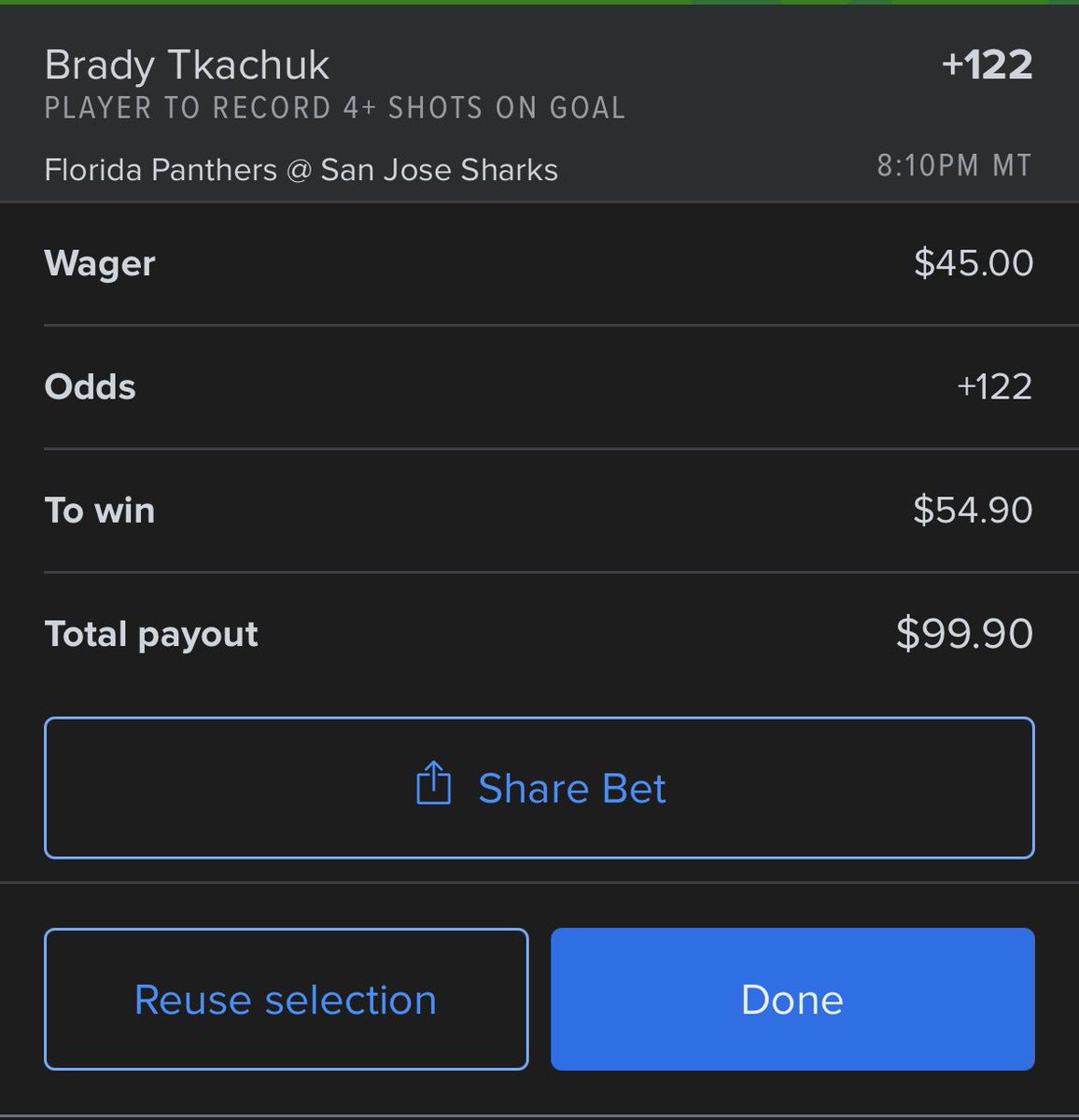 maser_aidan's tweet photo. Brady Tkachuck 4+ SOG’s

Found on @OddsJam Sharp Money
Let’s make some money this weekend https://t.co/js9bwQGUvg